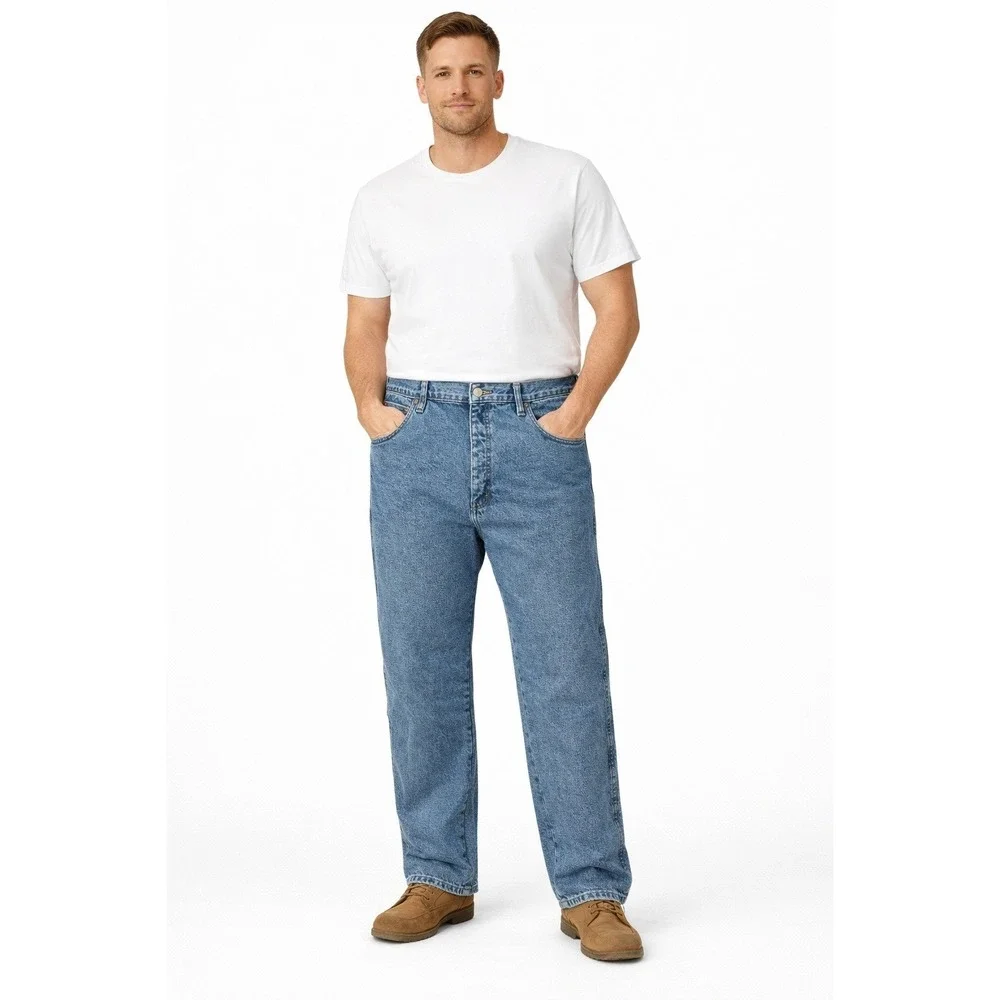Wrangler Fleece Lined Jeans 42x30 Relaxed Fit Straight Leg Mens‎